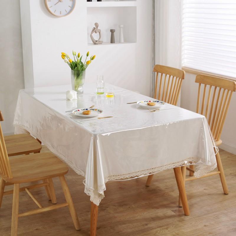 0.13mm Clear PVC Tablecloth Waterproof Oilproof Anti-Slip Coffee Table TV Counter