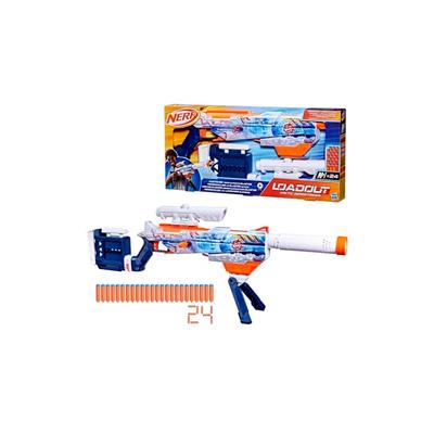 Hasbro Nerf Loadout Arctic-Zero Striker Blaster, Includes 4 Interchangeable Accessories, 24 N1 Darts, 6-dart Built-in Clip, Kids' Toy & Gift, Suitable