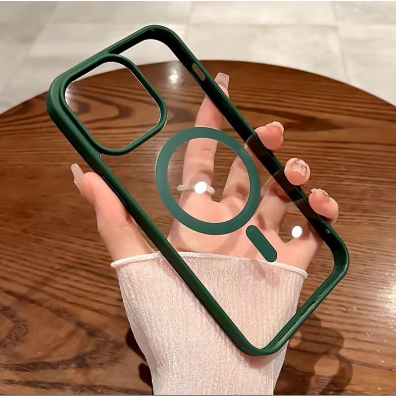 Applicable To IPhone 16 Acrylic Transparent Magnetic Phone Case Apple 15promax Simple Anti Fall Protection Case 14