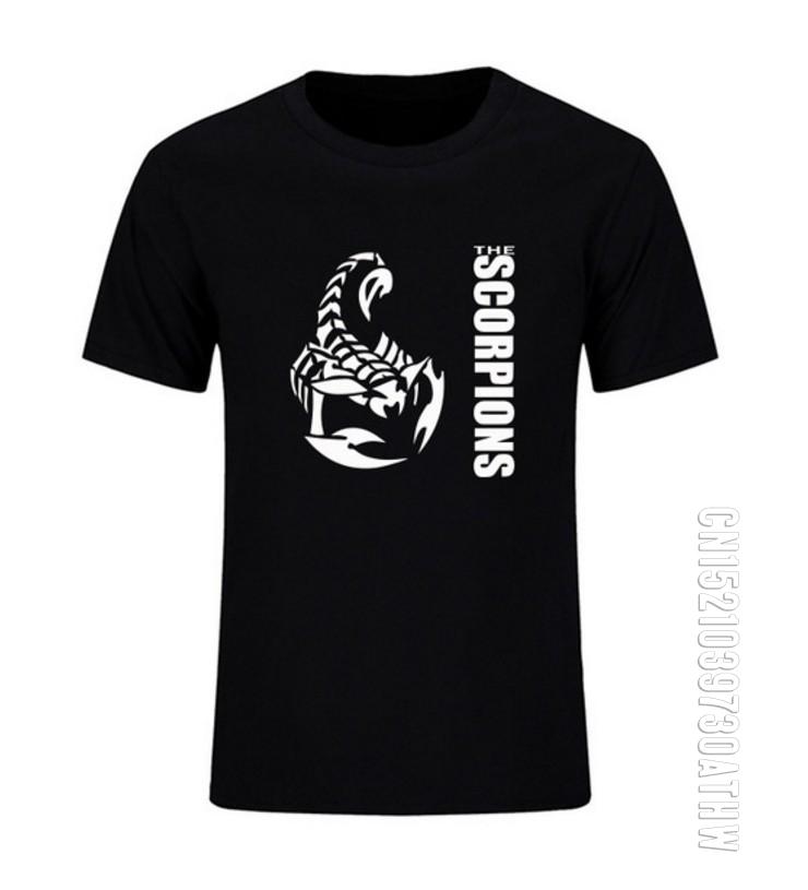 

New Metal Rock Band Scorpions Logo Legend Men s 100% Cotton T Shirt Custom Man Short Sleeve Casual Shirt Summer Tops Camisetas S разноцветный