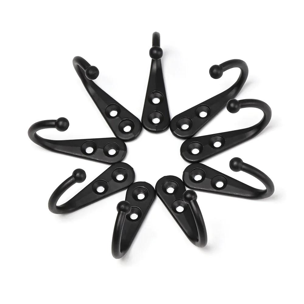 5PCS Retro Wall Hooks Classical Zinc Alloy Bronze Hooks Coat Hat Keychains Mounted Hangers Room Organizer Home Supplies