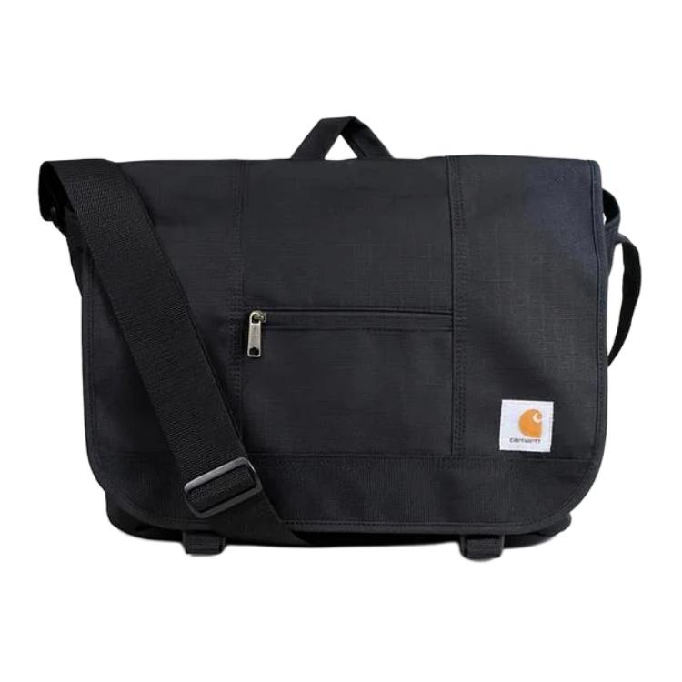 New Carhartt WIP Polyester Messenger Bag Portable Crossbody Bag Shoulder Bag Regular Unisex Black 11052301