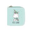 New Unicorn Cat Short Zipper Small Wallet, Wallet.