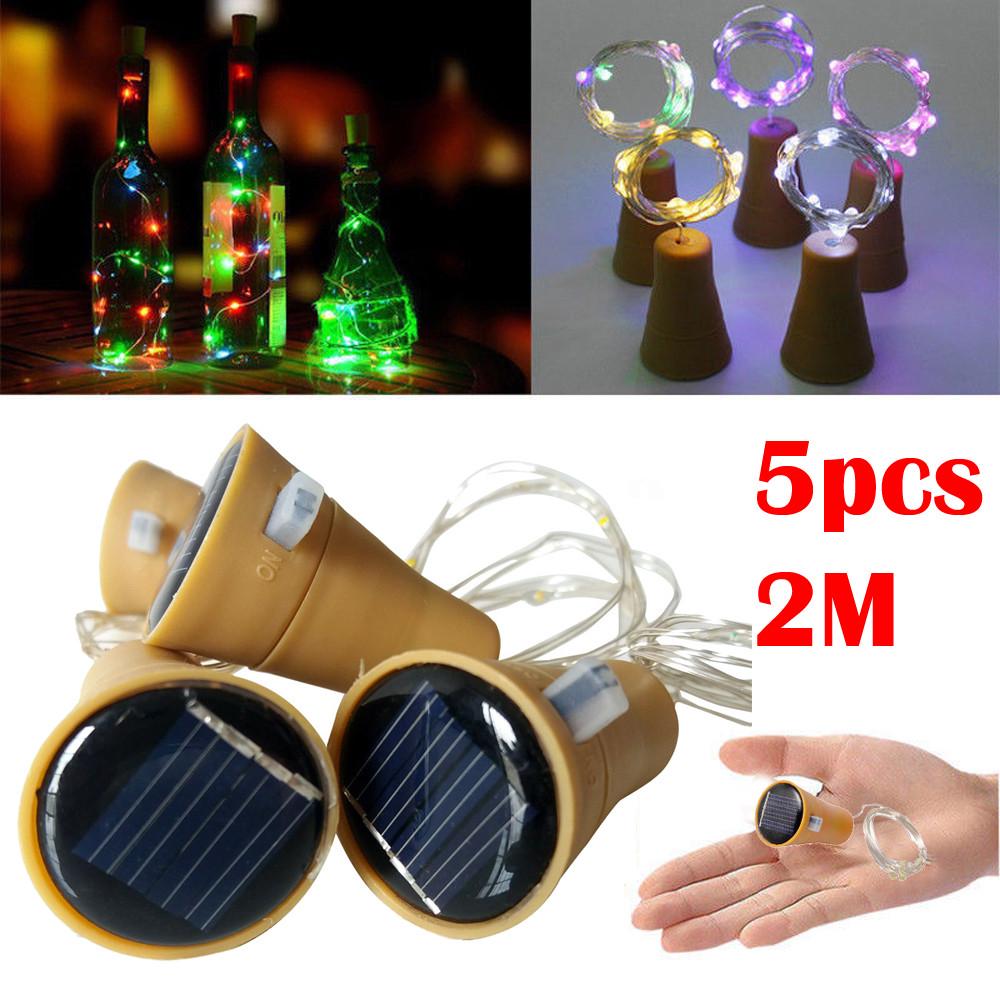 

Sagit 5 ​​шт., 2 м, солнечный, пробка, вино, бутылка, пробка, медь, проволока, веревка, фонари, фея, лампы