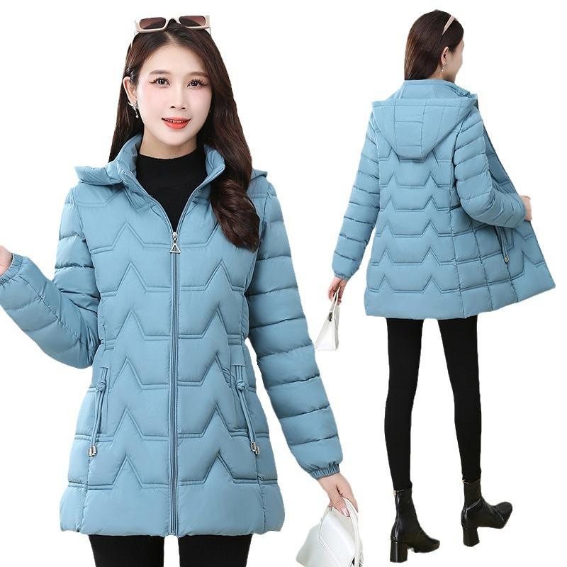 Long Cotton-padded Clothes, Fashionable Slim-fitting and Warm Cotton-padded Jackets, Middle-aged and Elderly Cotton-padded Clothes, Thickened Coats