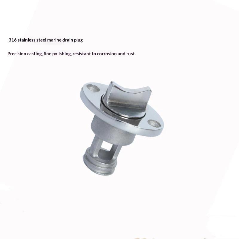 Boat Drain Plug 1 Inch 316 Stainless Steel Rust Resistant Oval Leakproof Stopper for Yacht Sailboat Fishing Vessels one size