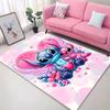 3D Stich Engel Liebe Rosa Zimmerteppich Straßenmode Teppich Schlafzimmer Wohnzimmer Fußmatte Heimdekoration Rutschfeste Fußmatten Potdemiel