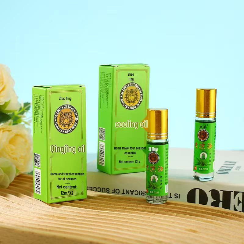 Refreshing Mint Rollerball: Cooling Oil for Anti-Dizziness, Anti-Sleepiness, Brain Boost, and Mosquito Repellent - 12ML