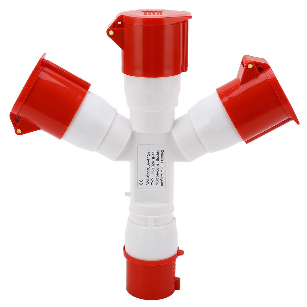 Industrial Plug IP44 Waterproof 1 in 3 Out 4 Pin Multi Sockets Explosion Proof Power Electrical