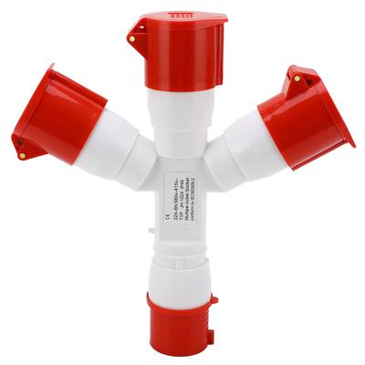 Industrial Plug IP44 Waterproof 1 In 3 Out 4 Pin Multi Sockets Explosion Proof Power Electrical