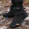 Children High-top Snow Boots Kids Plush Boots Winter Warm Cotton Shoes Anti-slip Casual Walking Shoes Waterproof