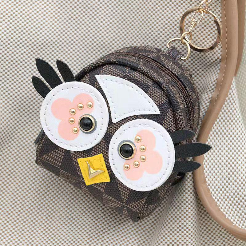 Presbyopia Coin Purse & Keychain Owl Charm Earphone Storage Bag