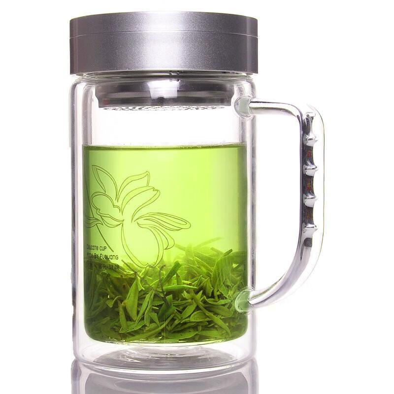 Fuguang Double-Layer Borosilicate Glass Office Cup