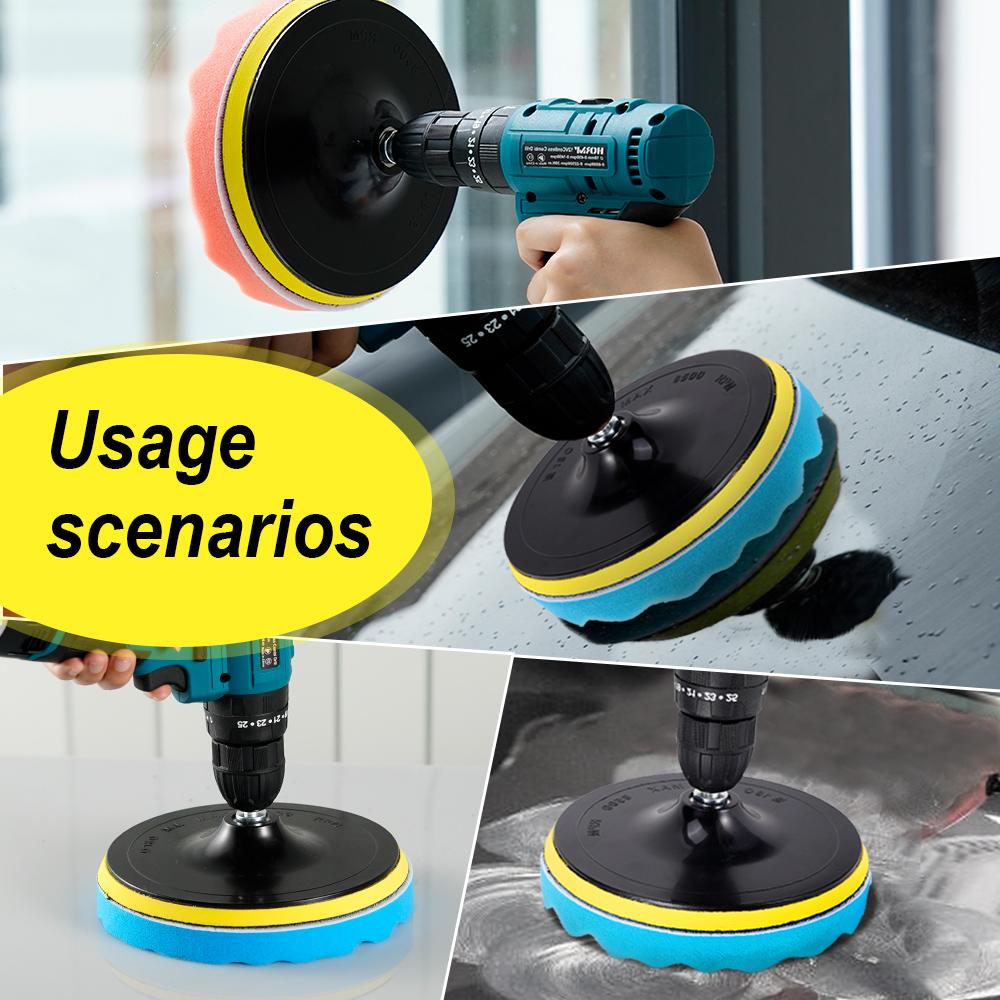 5Pcs 5/6/7inch Car Waxing Buffing Pad Polishing Disc 150/180mm Auto Care Removes Scratches Car Polisher Detailing Cleaning Tool