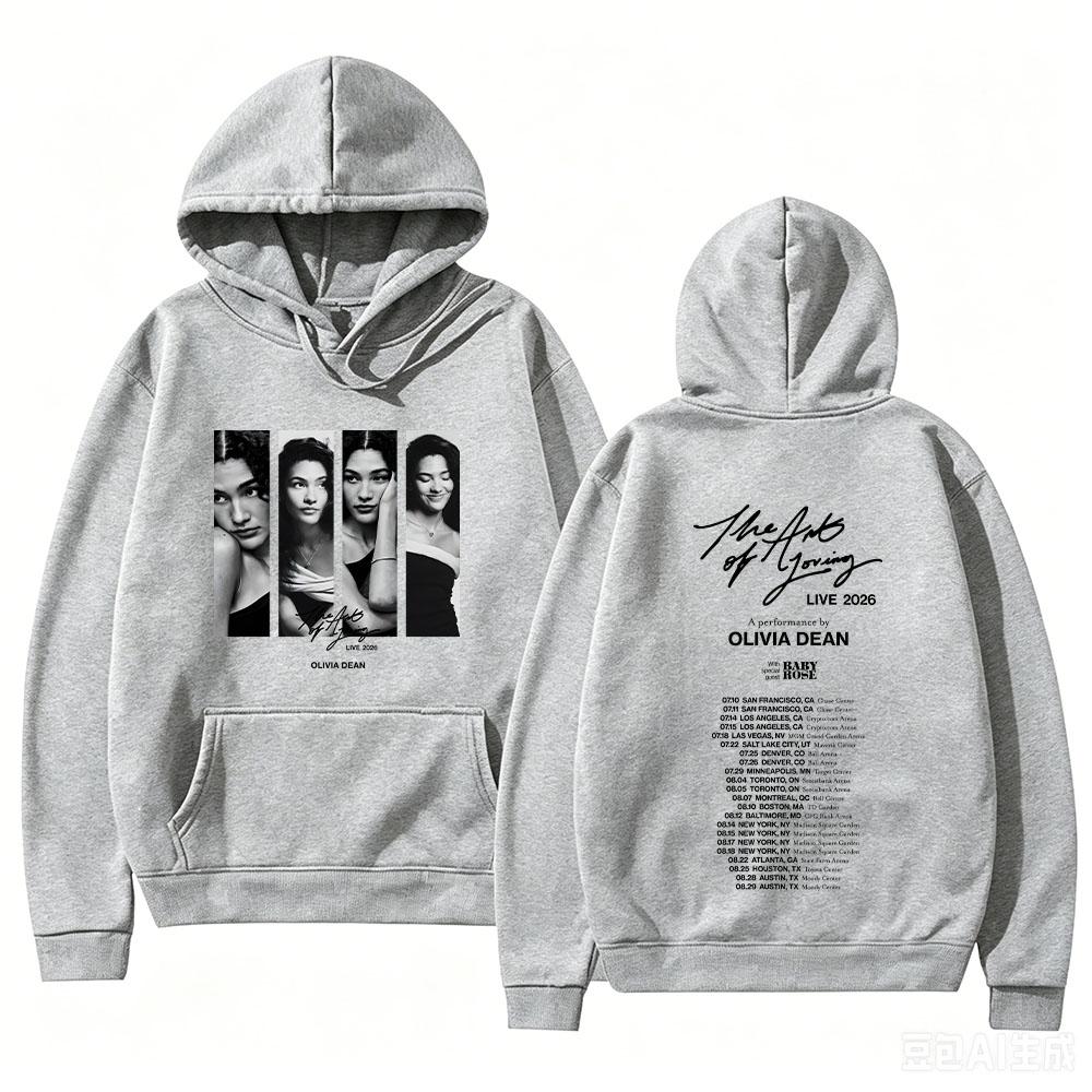 Olivia Dean The Art of Loving LIVE 2026 New Tour Dates Hoodies Y2K Aesthetic Print Pullovers Women Men Fashion Casual Sweatshirt