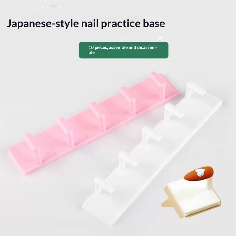 Nail Practice Display Stand 5Pcs Detachable Press On Nail Training Holder for Beginner Nail Technician Training Home