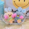 Rabbit Doll Toy Blush Rabbit Plush Keychain Bag Pendant Cartoon Plush Pendant  Couple