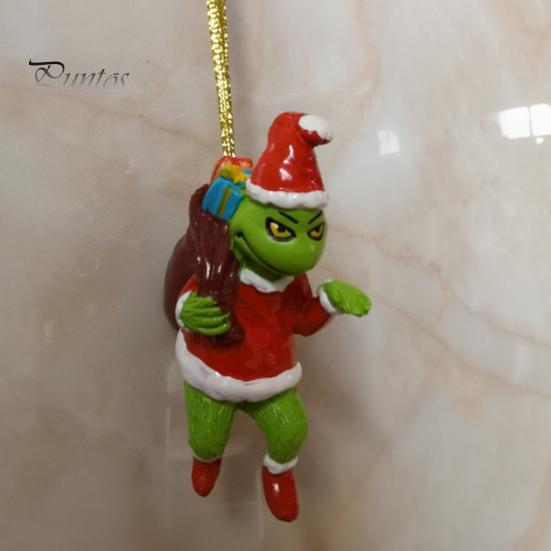 Christmas Doll Ornaments Cute Resin Christmas Tree Hanging Decoration Winter Home Holiday Figurine for Party Decor