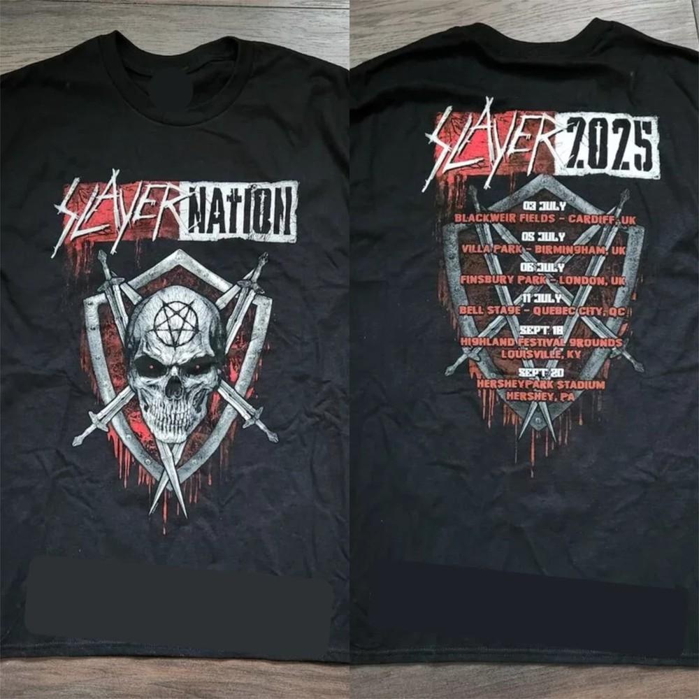 Slayer - Slayer Nation Tour 2025 T-Shirt Unisex Fullsize S-5Xl Unisex T-Shirt XXXL