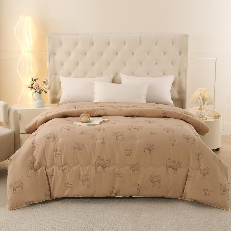 Thickened polished camel hair quilt winter quilt student spring and autumn universal warm quilt in all seasons 180x220cm 3kg