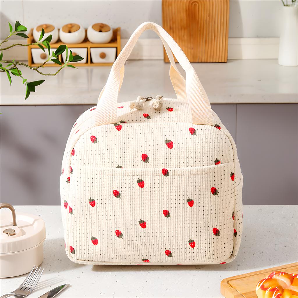 Lunch Bag for Women Men Cute Corduroy Lunch Tote Bags  Large Capacity Reusable Insulated Cooler for Work Picnic or Travel
