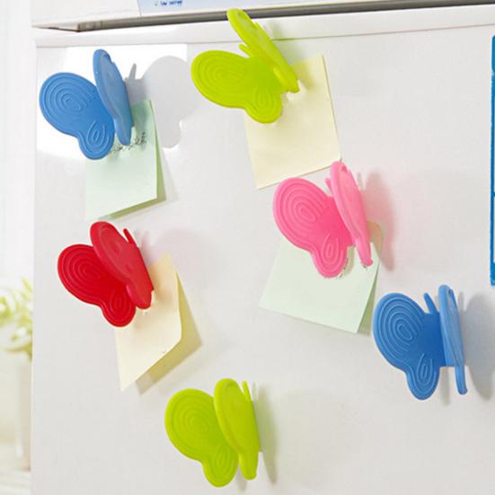 2Pcs Pot Holders Anti-scald Magnetic Silicone Multifunctional Butterfly Shape Fridge Magnets Oven Mitts for Gifts