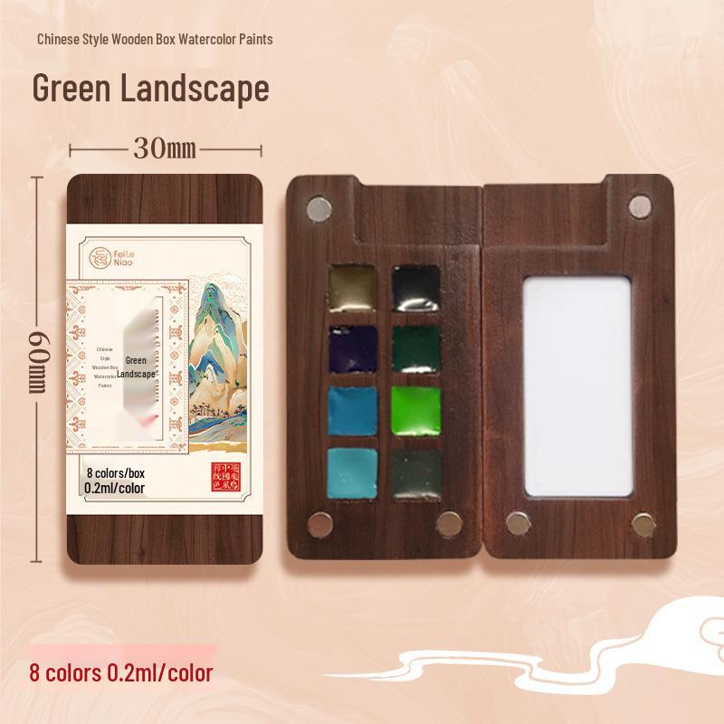 Feile Mini Travel Watercolor Set - Portable Solid Palette for Bird Painting