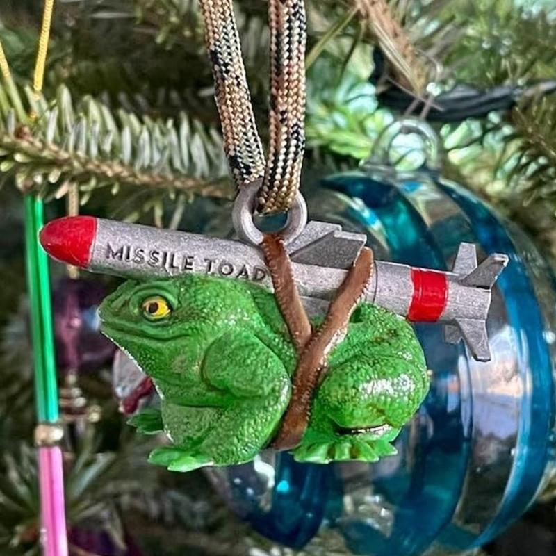 Missiles Toads Hanging Ornament Funny Christmas Decoration Joke Mistletoe Decors Alternative Rockets Toads Pendant