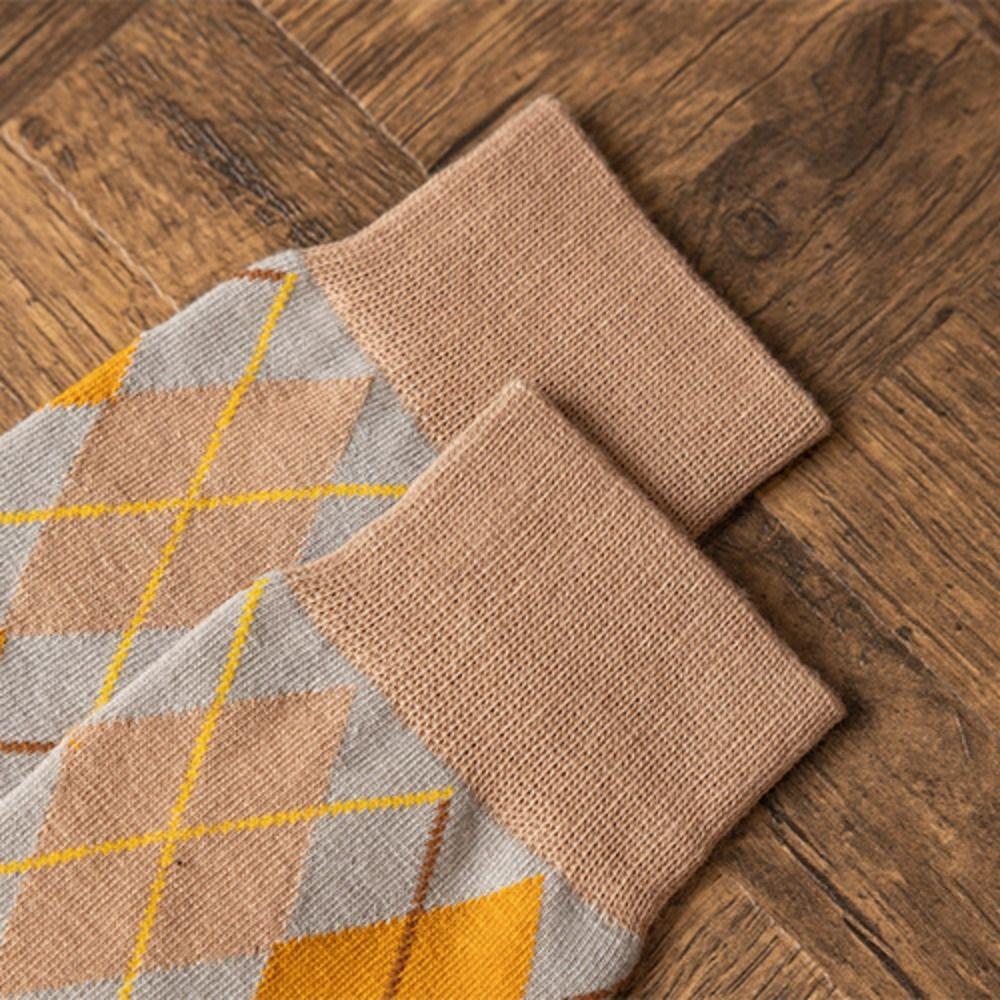 Plaid Stripe Check Socks Streetwear British Style Long Socks Unique JK Stockings Women  Student