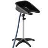Portable Shampoo Bowl, Shampoo Sink with Adjustable Height & Angle, Salon Hair Wash Sink with Drain Hose and Star-Shaped Support Base for Barbershop