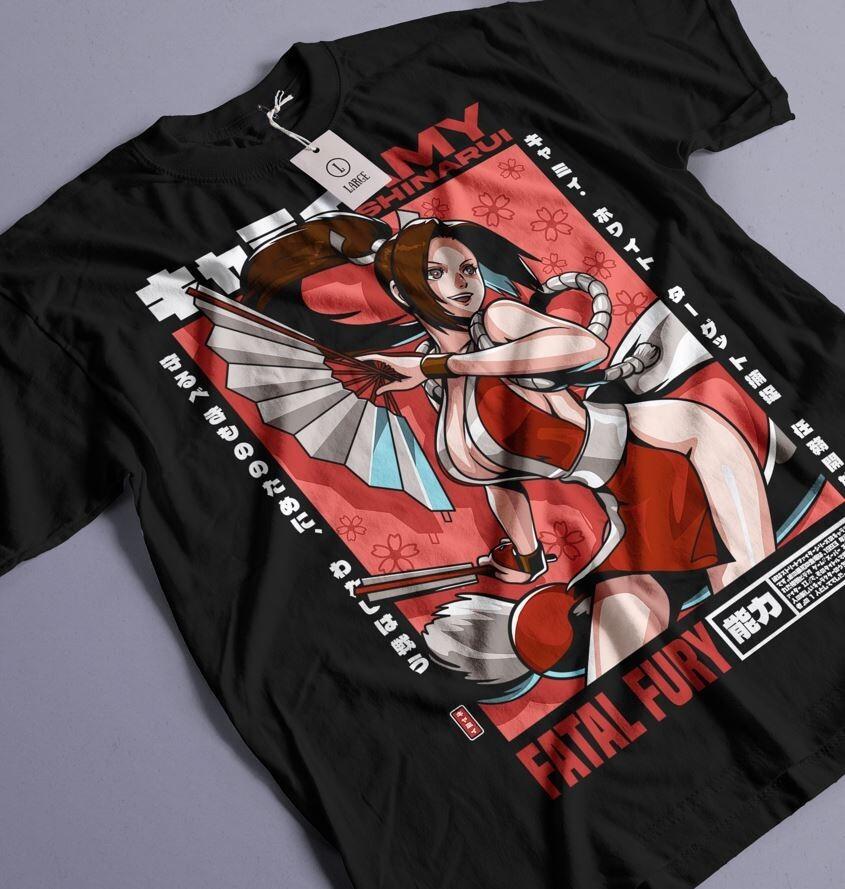 mai shiranui King Of Fighters T-Shirt Fatal Fury kf2 Anime Gift Shirt All Size