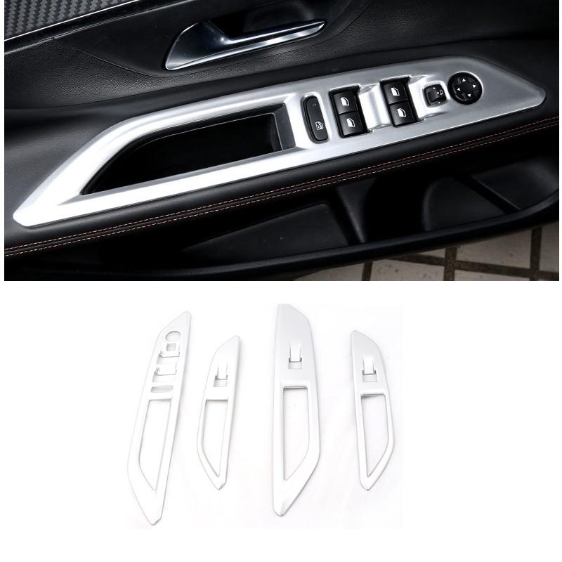 For Peugeot 3008 5008 GT 2016 2017 2018 Car Door Armrest Window Glass Lifting Switch Button Cover Trim