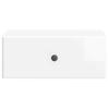 Wall Mounted Nightstand High Gloss White 49 x 34.5 x 20 cm