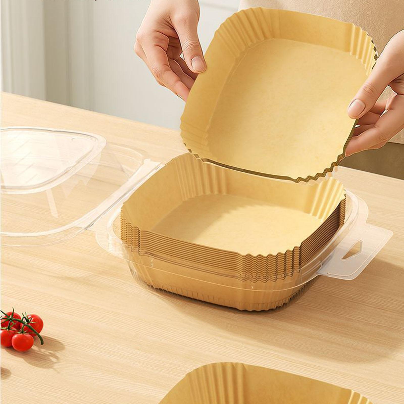 

Fryer Paper, Oven Oil-Absorbing Pad, Square Silicone Baking & Household Food Liner for Electric Fryer, Non-Stick Cooking Sheet S