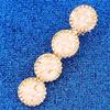 Alloy 4 Round Circle Hair Clips Jewelry Engagement Fashion Pearl Water Drop