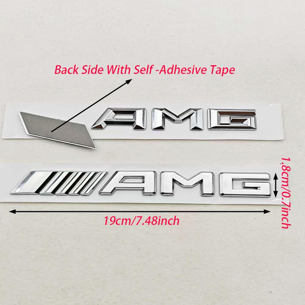 3D ABS Car Letters Logo AMG Badge Rear Trunk Emblem Sticker for Mercedes Benz AMG A B C E G W211 W203 W204 W210 W124