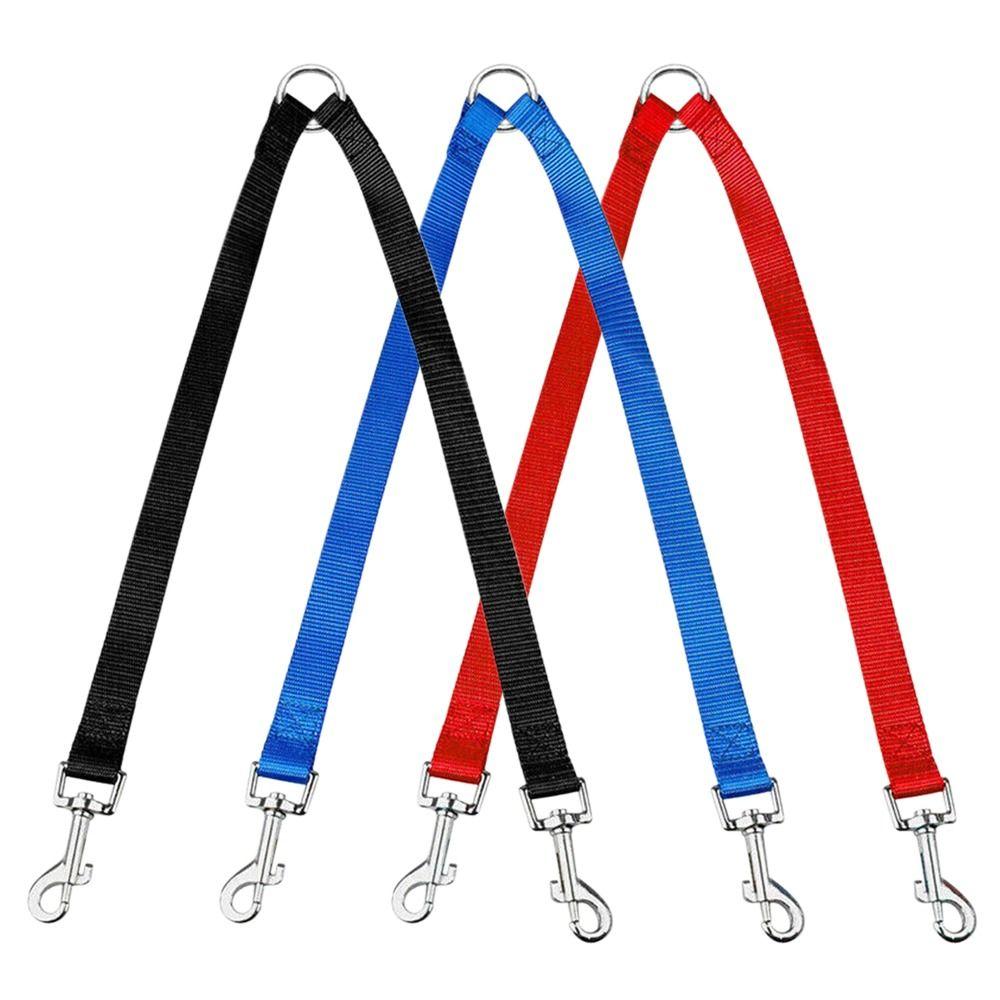 Starkes Nylon Zweirichtungsgeschirr Doppelleine Haustierleine Leine für zwei Hunde Leinenleine