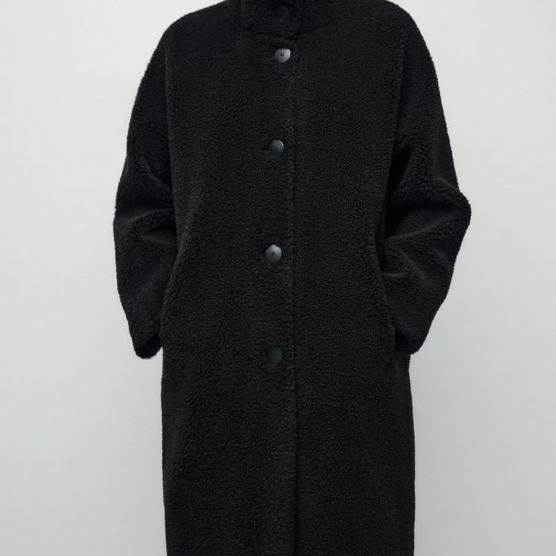 Autumn and Winter New Women clothes Western Style Fleece Long Long sleeve Stand Collar Temperament Coat Outerwear 8372301