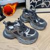 New Thick-soled, Height-increasing, Versatile and Sporty Casual Cotton Shoes for Women with Fleece Dad