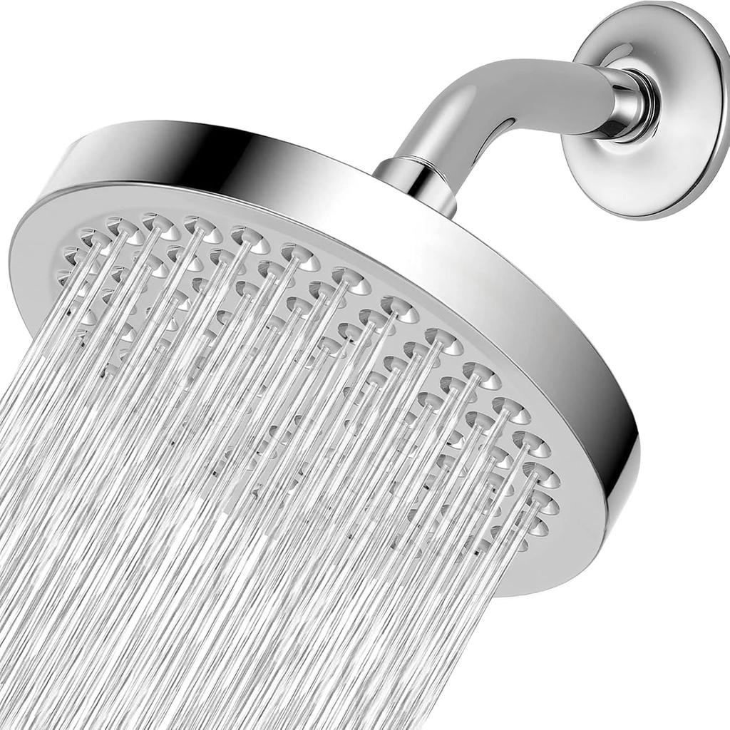 High Pressure Rain Shower Head with Arm - High Flow Rainfall Showerhead - Luxury Modern Look - Pressure Boosting
