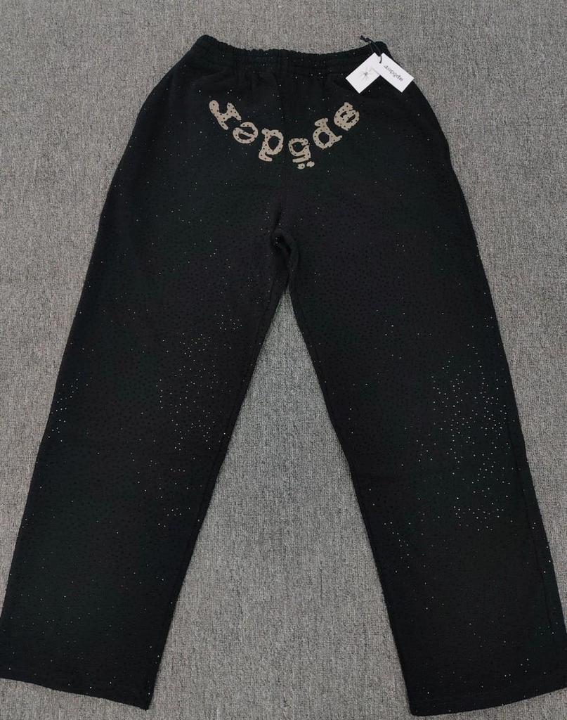 Spider Original Rhinestone Hoodie and Fleece-lined Sweatpants Set