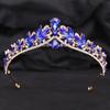 DIEZI Koreanische Süße Rote Grüne Blaue Kristall Diadem für Frauen Hochzeit Geburtstagsparty Kleid Elegant Königin Braut Braut Krone Haarreif