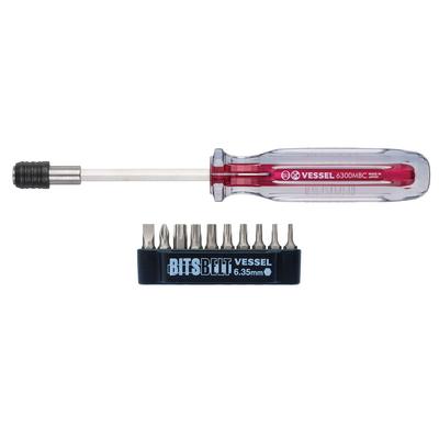 VESSEL Torx Driver Set with Interchangeable Short (10 Bits) Bits, TD-6310TX