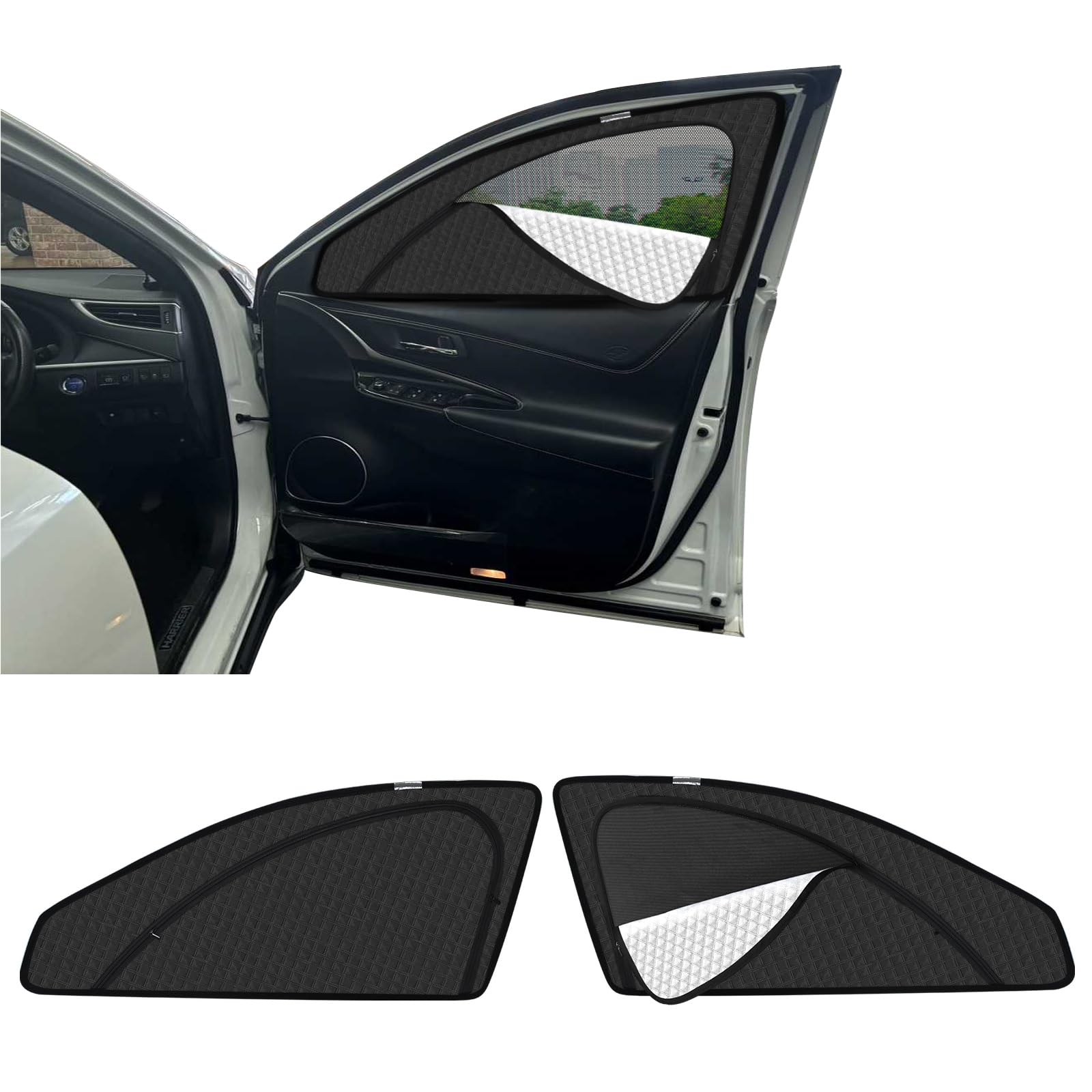 

Новый Harrier 60 Series Exclusive Magnetic Side Integrated Car Harrier Mesh Mesh Sunburn UV Blackout UV Insect Passenger Custom 2 Pieces Sunshade, Type, чёрный