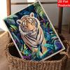 Tiger Pearl Painting Handmade Diy 5D Pearl Painting Kit Home Wall Decoration Art