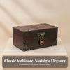 Hinged Lid Lockable Storage Chest Rectangular Wooden Jewelry Box