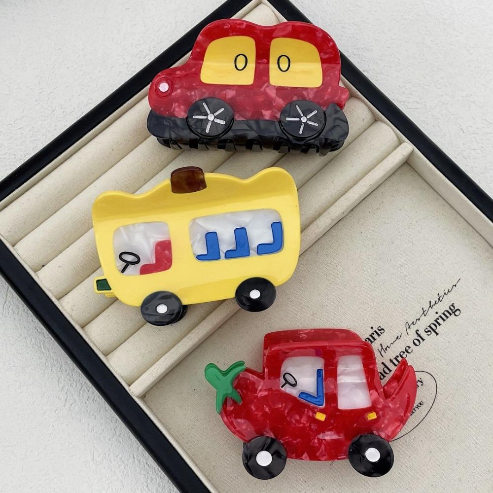 Watermelon Creative Car Shark Clip Cartoon Acrylic Hair Accessories Acetic Acid Hair Claw  Women