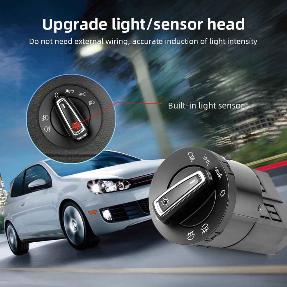 Car Headlight Control Switch Fog Lamp Knob Switch For VW AL Transporter T5 Polo Bora Golf MK4 Lupo Beetle Passat B5 Sharan