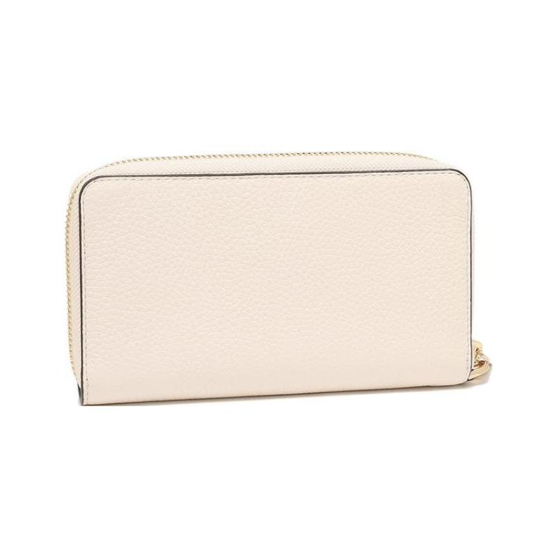 Michael Kors Brand Logo Leather Wallet Women's Cream White