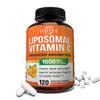 Complexo de Vitamina C Lipossomal 1600 mg Suplemento Alimentar, 120 Cápsulas Por Frasco